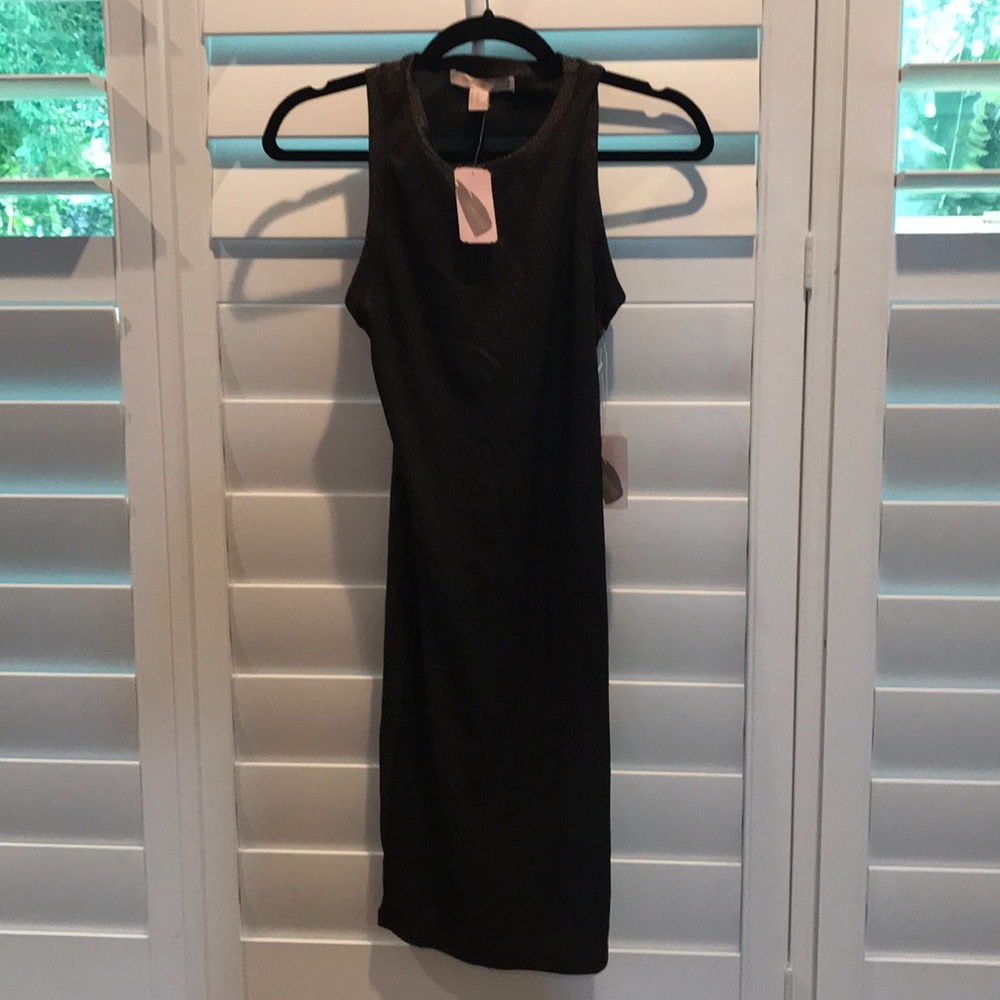 Forever 21 shiny black tank dress